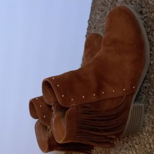 Girls Size 3 Fringe Ankle Boots